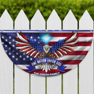 Custom Family One Nation Under God Non-Pleated Fan Flag TH10 896435