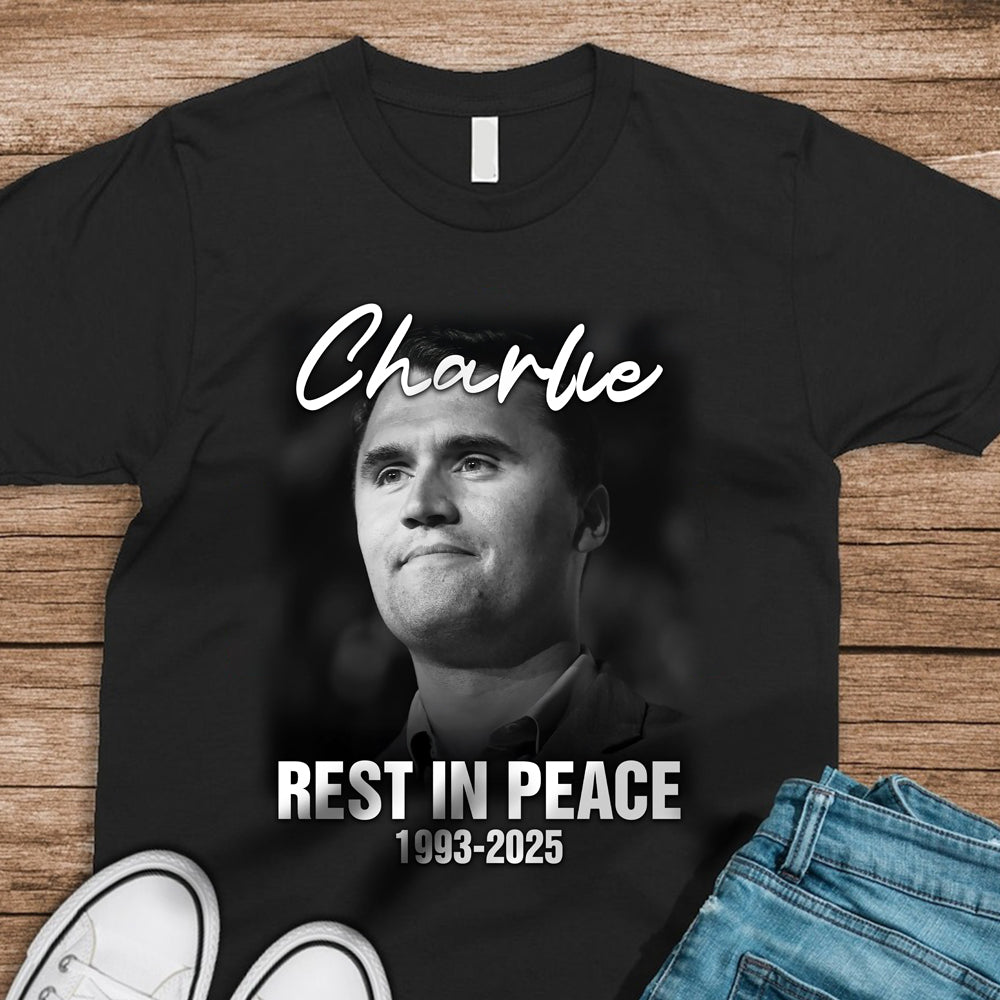 Rest in Peace Charlie Kirk Memorial 1993–2025 Dark Shirt CH07 67492