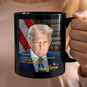 Trump Keep America Great Again Personalized Black Mug CH07 67326