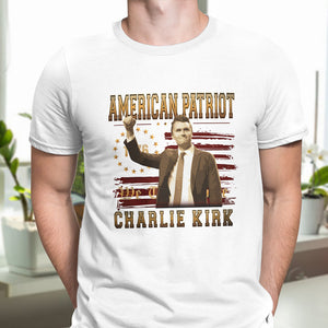 American Patriot Charlie Kirk RIP USA Flag Bright Shirt CH07 67360