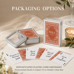 Custom Wedding Playing Cards Deck Personalized Wedding Guest Book Alternative, Newlywed Gift CH07 180028