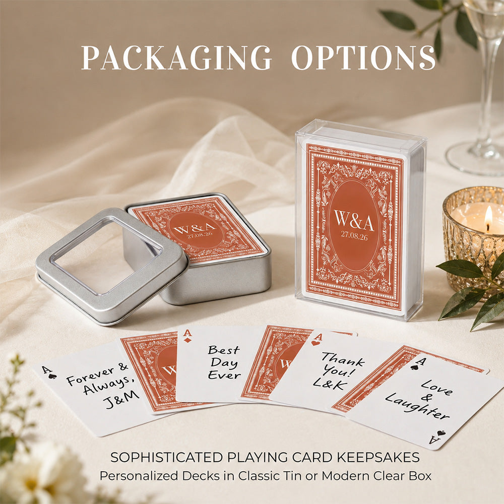 Custom Wedding Playing Cards Deck Personalized Wedding Guest Book Alternative, Newlywed Gift CH07 180028