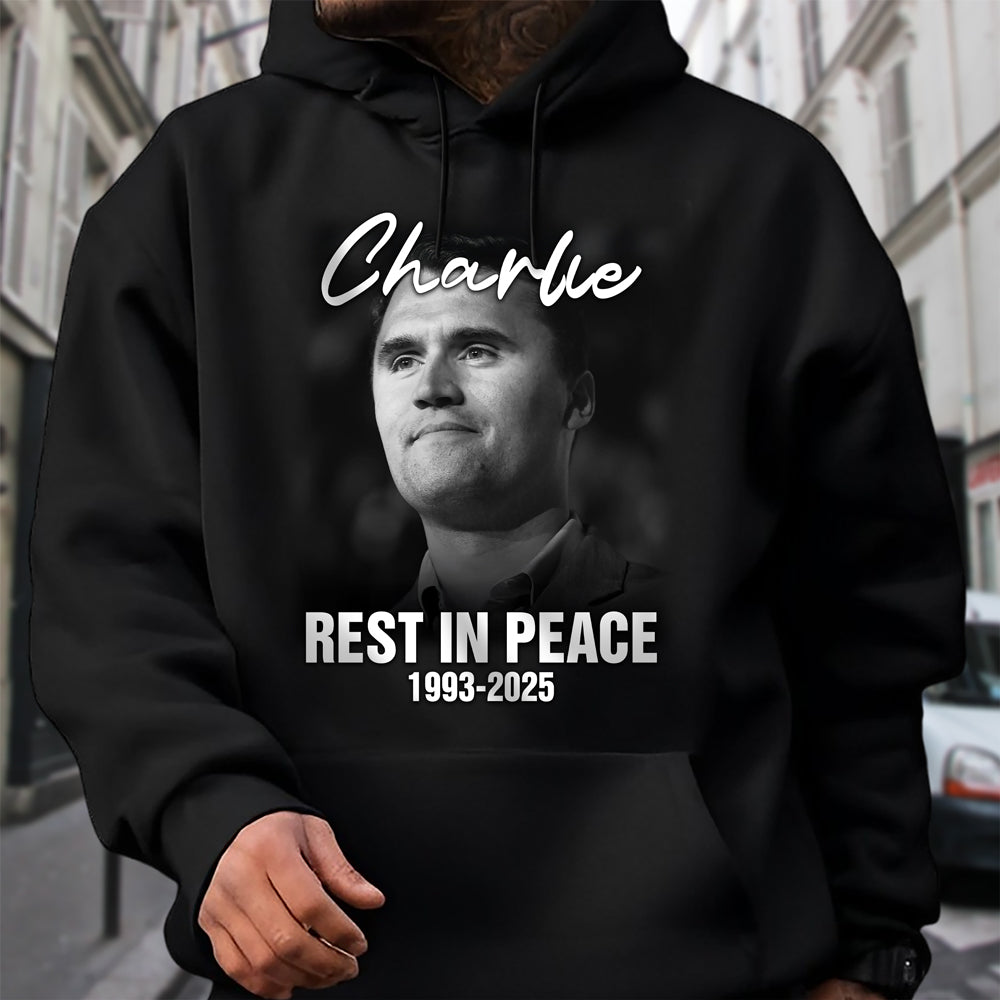 Rest in Peace Charlie Kirk Memorial 1993–2025 Dark Shirt CH07 67492