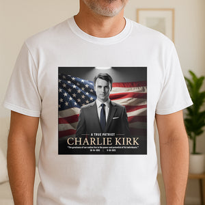 A True Patriot Charlie Kirk Memorial Bright Shirt CH07 67384