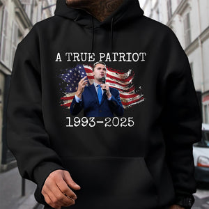 A True Patriot Charlie Kirk Memorial Dark Shirt CH07 67412