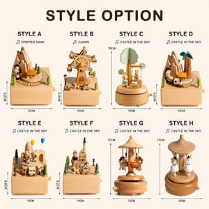 Personalized Kid Name Engraved Wooden Music Box Baby Shower Gift Birthday Gift for Kids CH07 180110