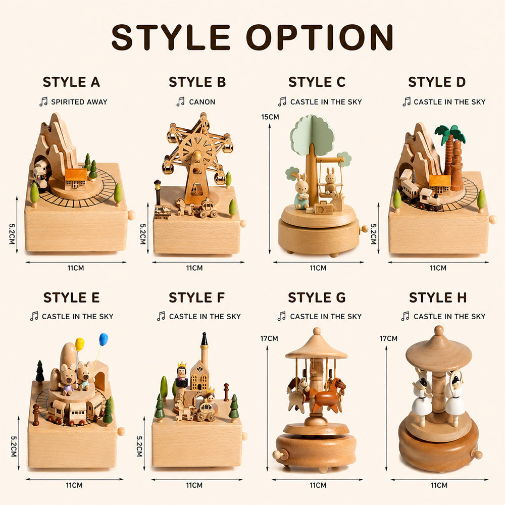 Personalized Kid Name Engraved Wooden Music Box Baby Shower Gift Birthday Gift for Kids CH07 180110