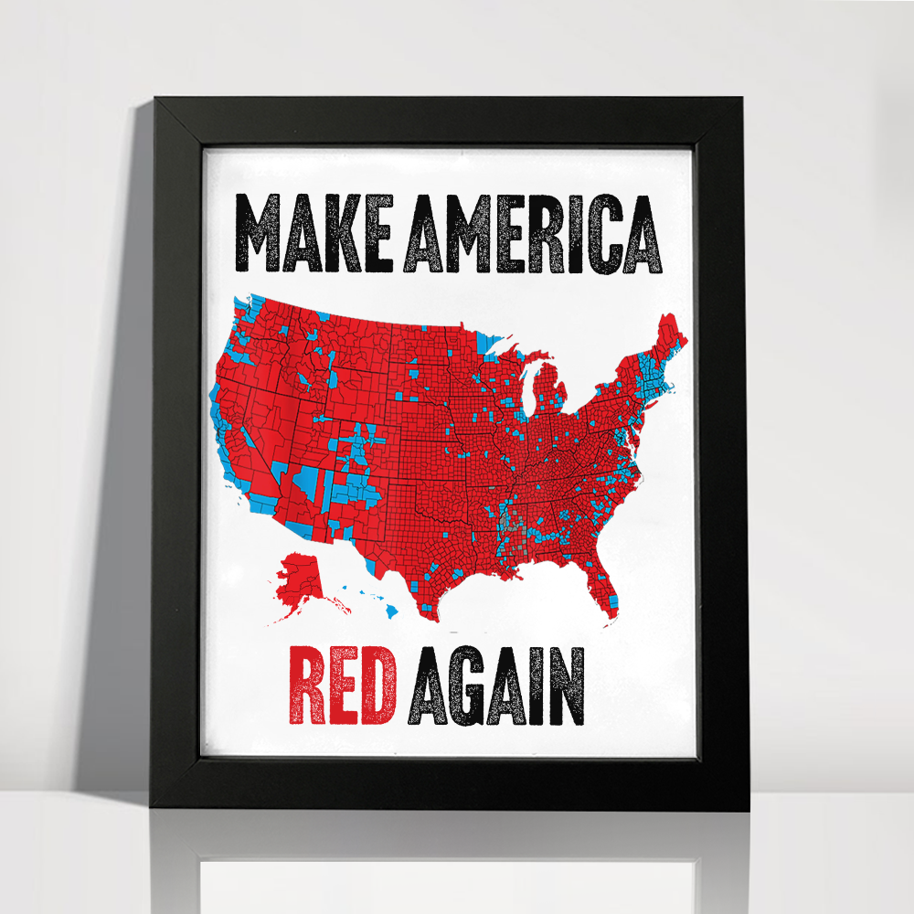 Make America Red Again Picture Frame Gift for Trump Lovers HA75 67098