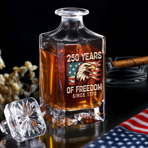 250 Years Of Freedom Since 1776 USA Bald Eagle America Flag Decanter HA75 897374
