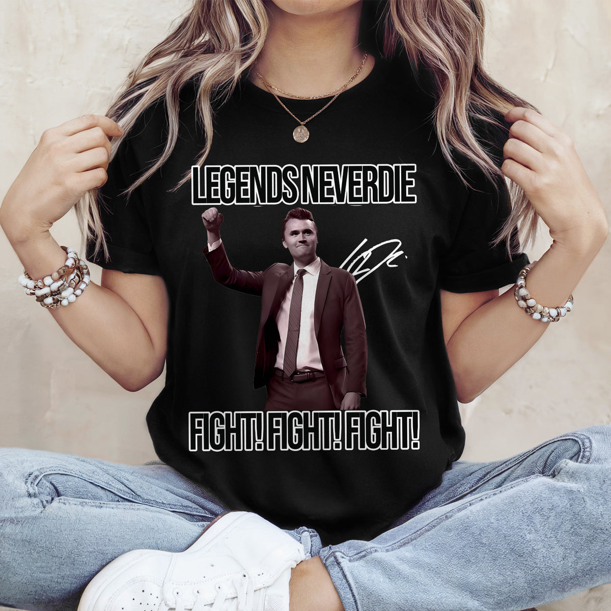 Charlie Kirk Legend Never Dies Vintage Style Dark Shirt HO82 65882