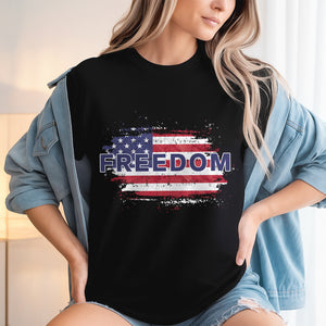 FREEDOM America Flag - Charlie Kirk Memorial Dark Shirt CH07 67586