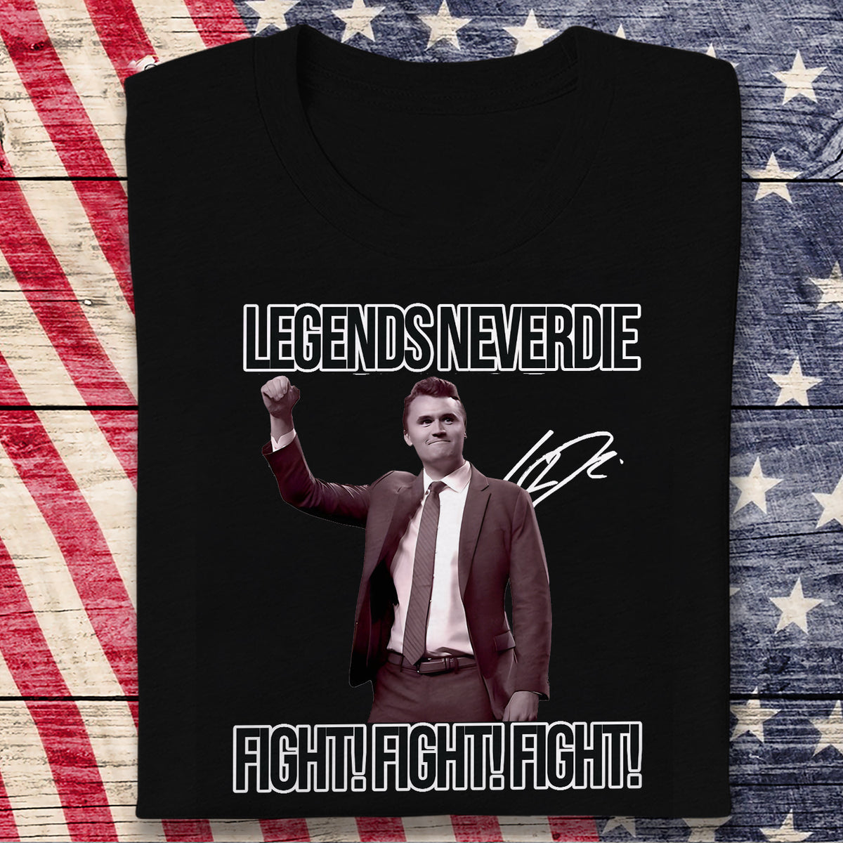 Charlie Kirk Legend Never Dies Vintage Style Dark Shirt HO82 65882