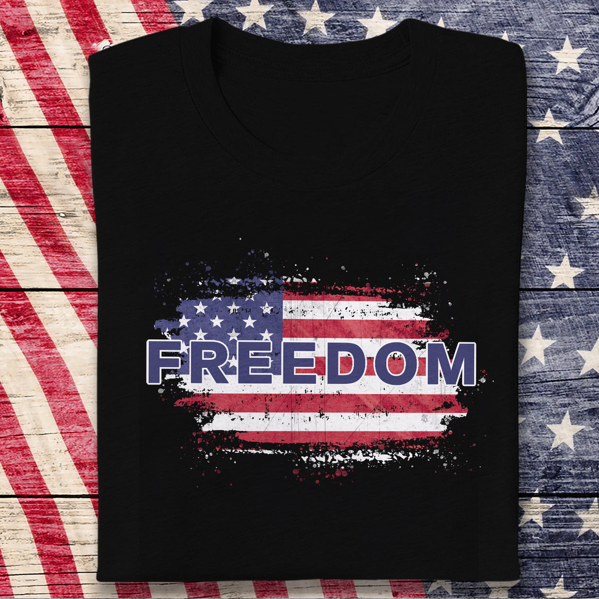FREEDOM America Flag - Charlie Kirk Memorial Dark Shirt CH07 67586