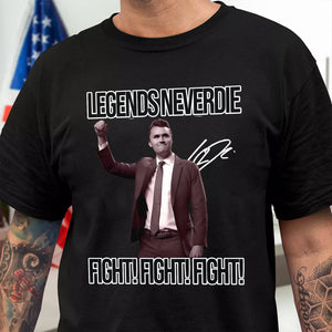 Charlie Kirk Legend Never Dies Vintage Style Dark Shirt HO82 65882