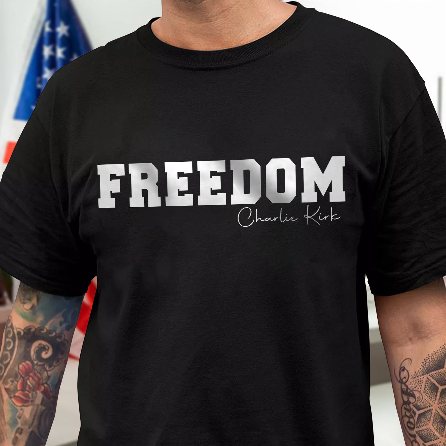 Freedom Charlie Kirk Dark Shirt HA75 64540