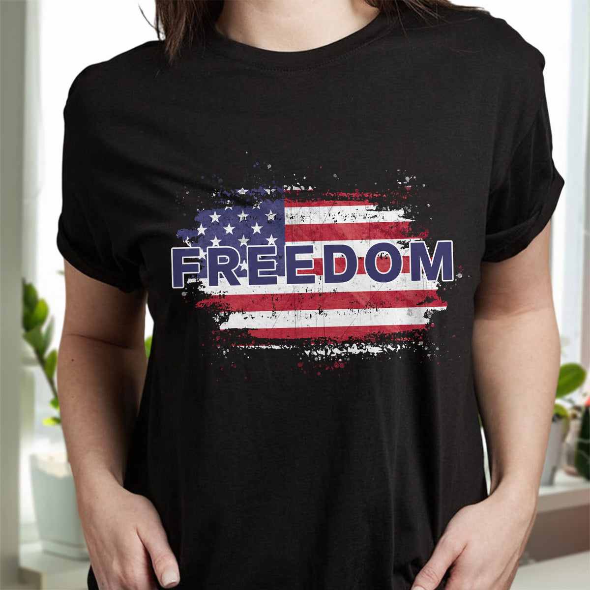 FREEDOM America Flag - Charlie Kirk Memorial Dark Shirt CH07 67586