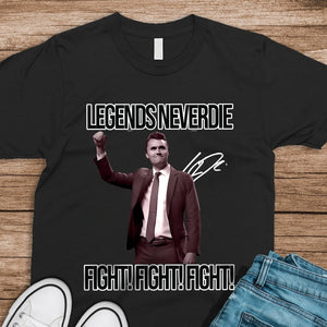 Charlie Kirk Legend Never Dies Vintage Style Dark Shirt HO82 65882