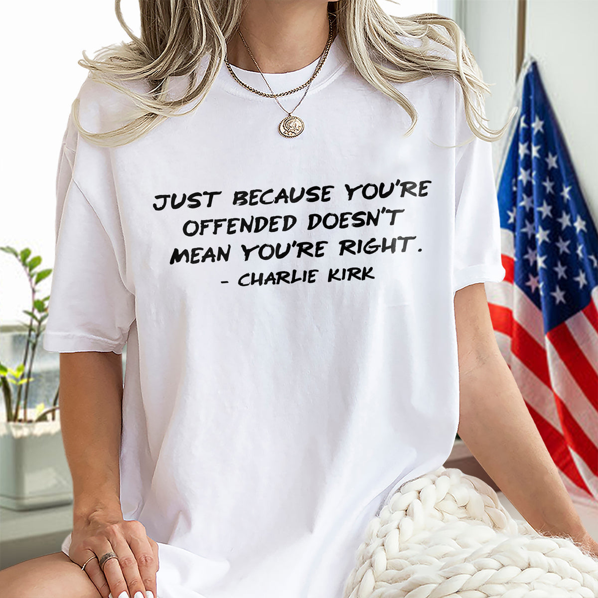 Charlie Kirk Minimalist Famous Quote, Free Speech Conservative Political Truth Bright Shirt HA75 64512