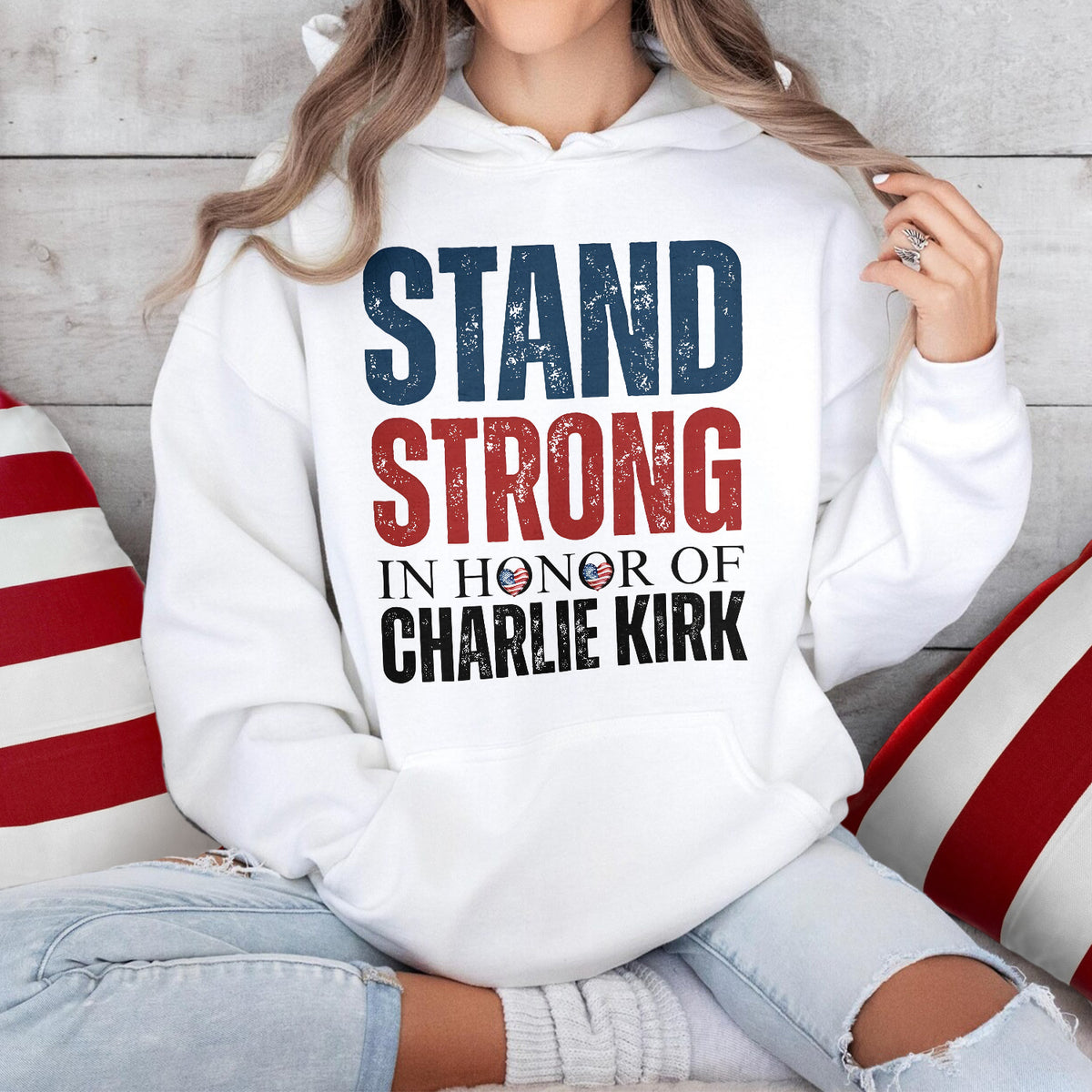 Stand Strong, In Memory Of Charlie Kirk Bright Shirt HO82 65914