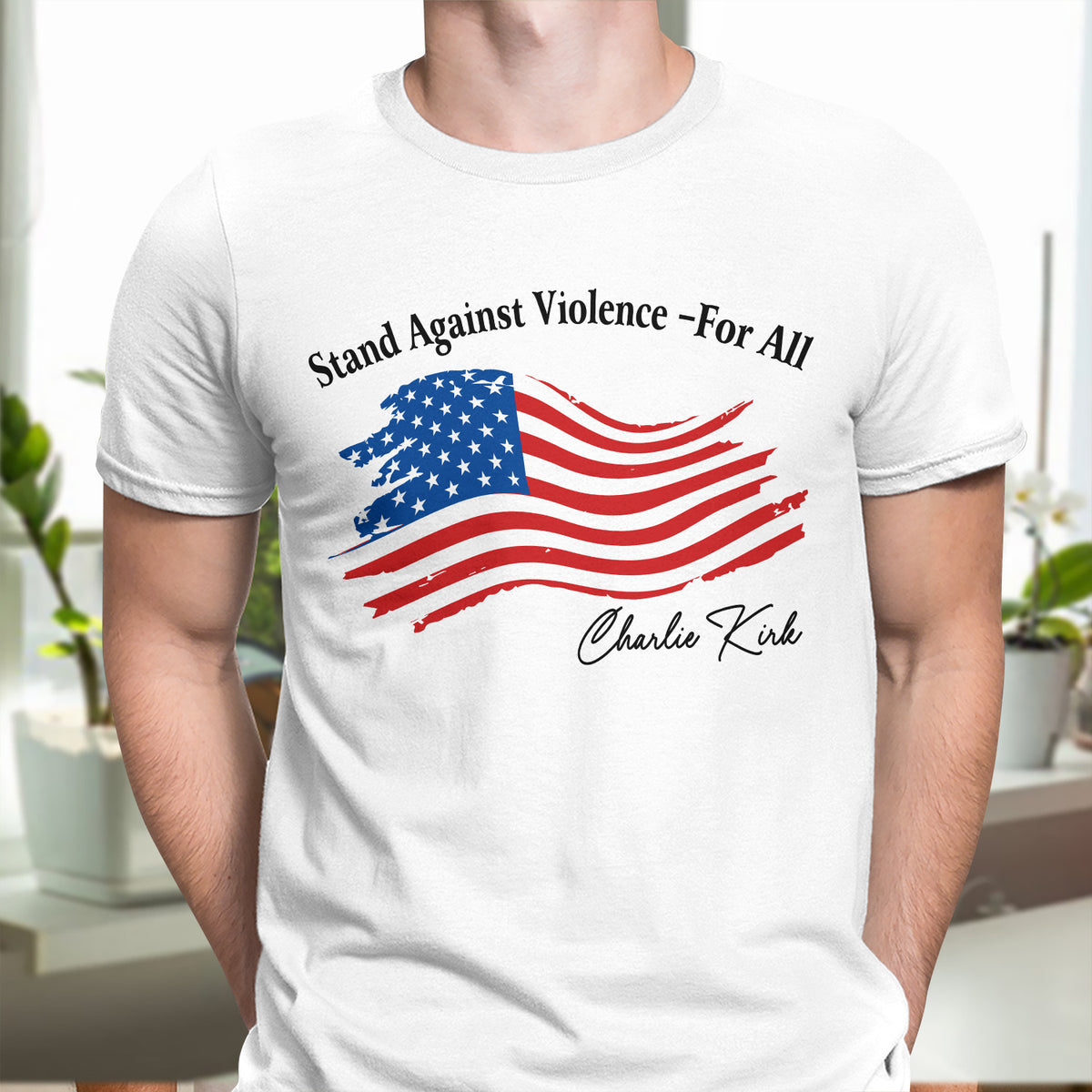 Stand Against Violence - For All Charlie Kirk Bright Shirt HA75 64544