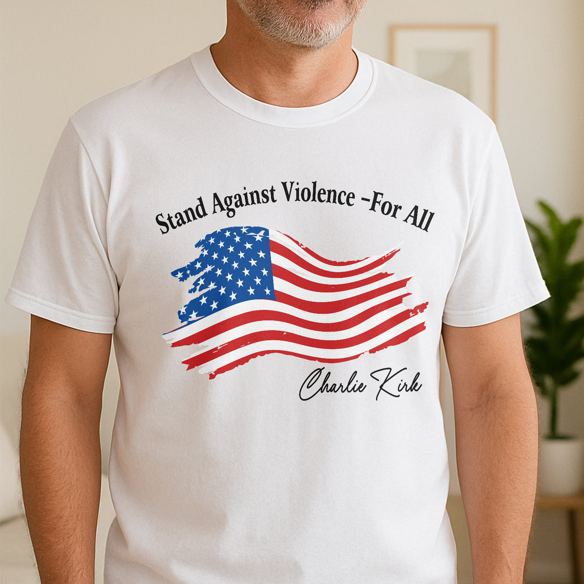Stand Against Violence - For All Charlie Kirk Bright Shirt HA75 64544