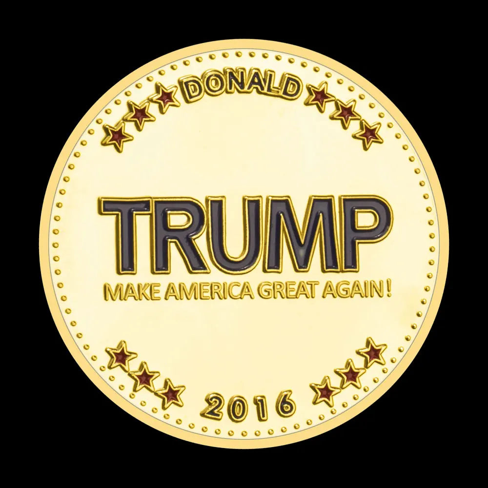 45th President of The United States Donald Trump Collectible Golden Plated Souvenir Coin Keep America Great Commemorative Coin