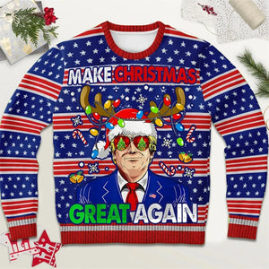 2024 Donald Trump 3D Printed Sweatshirt USA Patriotic Unisex Jumper Sweater America Men Pullover Ugly Xmas Sweaters Female Tops