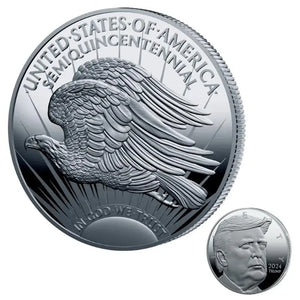 2024 President Donald Trump Silver Plated EAGLE Commemorative Coin Donald Trump Of US President Coin