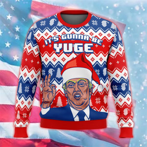 Donald Trump 2024 Merchandise Graphic Sweatshirt USA Patriotic Unisex Jumper Sweater America Men Pullover Ugly Christmas Sweater