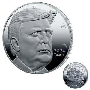 2024 President Donald Trump Silver Plated EAGLE Commemorative Coin Donald Trump Of US President Coin