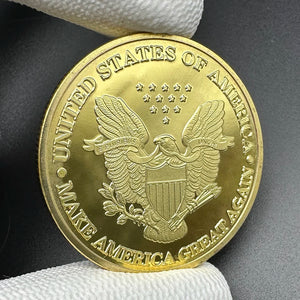 Donald Trump 2024 Gold Coin Collectibles President of The United States Liberty Commemorative Coin in Capsule Festival Gift