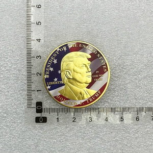 Donald Trump 2024 Gold Coin Collectibles President of The United States Liberty Commemorative Coin in Capsule Festival Gift