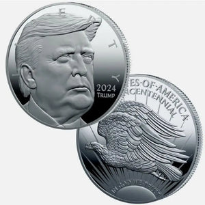 2024 President Donald Trump Silver Plated EAGLE Commemorative Coin Donald Trump Of US President Coin