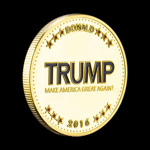 45th President of The United States Donald Trump Collectible Golden Plated Souvenir Coin Keep America Great Commemorative Coin