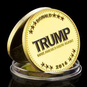 45th President of The United States Donald Trump Collectible Golden Plated Souvenir Coin Keep America Great Commemorative Coin