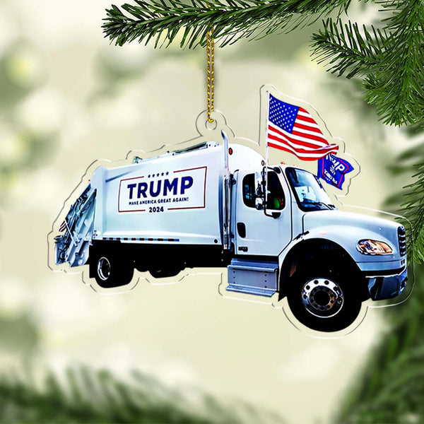 Trump Make America Great Again Garbage Truck Acrylic Ornament TH10 64285