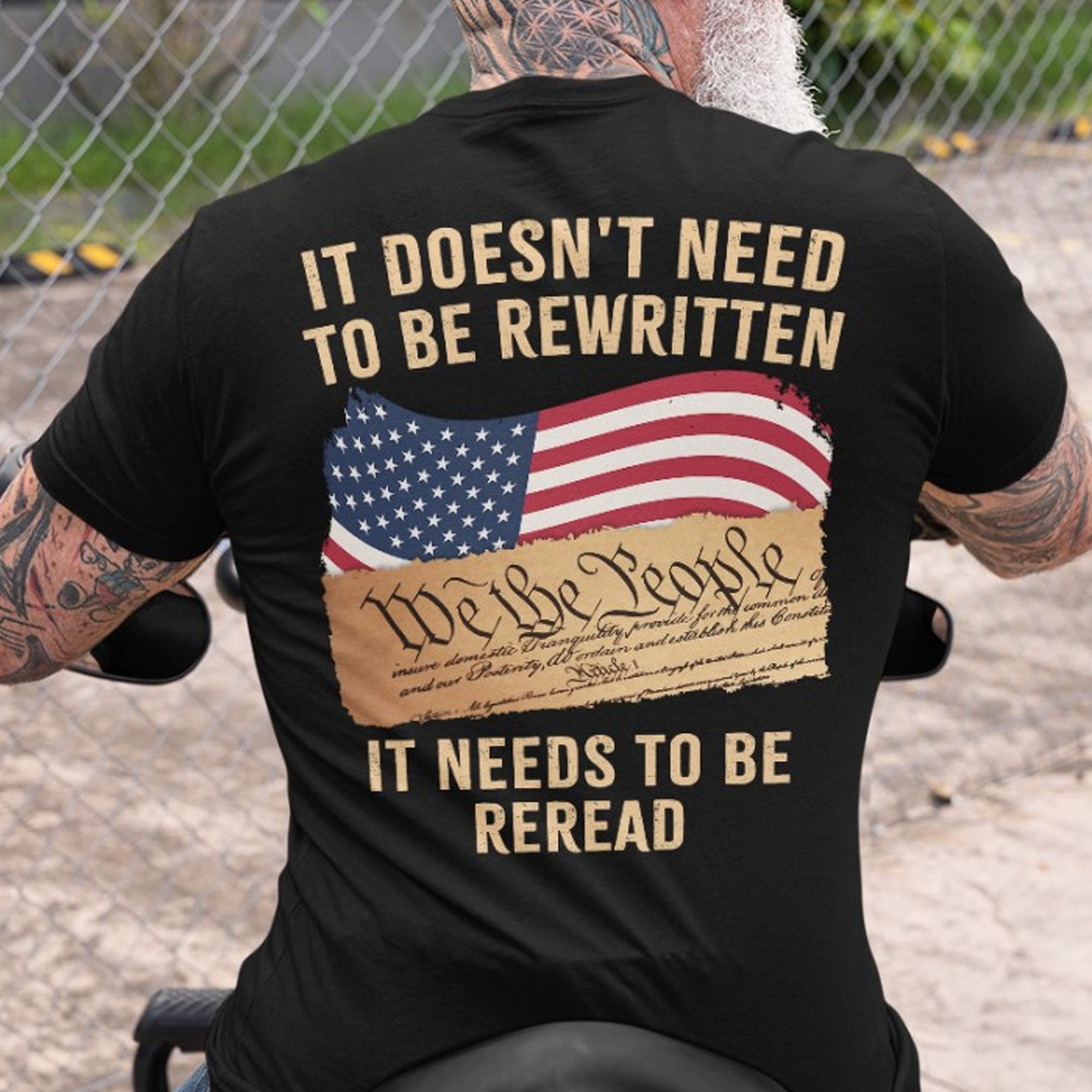 It Doesn't Need To Be Rewritten It Needs To Be Reread Backside Shirt C919 - GOP