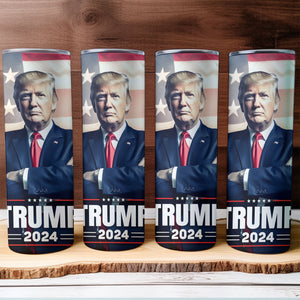 TRUMP 2024 | Donald Trump Homage | Donald Trump Fan Skinny Tumbler C926 - GOP 62441