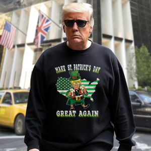 Make St Patrick's Day Great Again Trump Leprechaun Dark Shirt HO82 65598