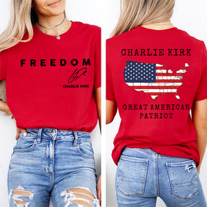 Great America Patriot Charlie Kirk Freedom Back & Front Shirt TH10 64567