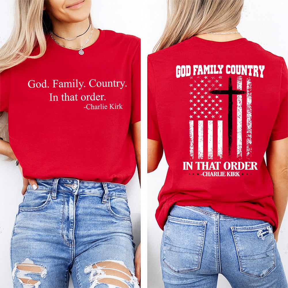 God, Family, Country Charlie Kirk Shirt TH10 64569