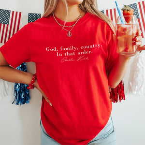 God, Family, Country Charlie Kirk Shirt TH10 64563