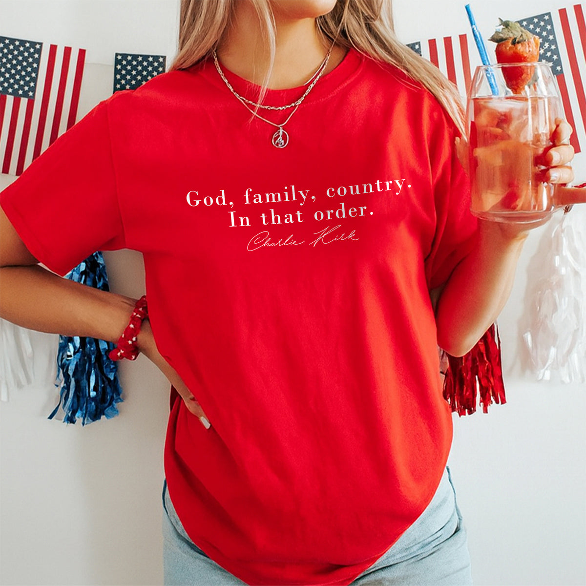 God, Family, Country Charlie Kirk Shirt TH10 64563