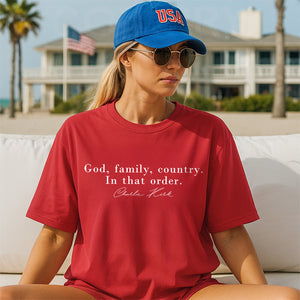 God, Family, Country Charlie Kirk Shirt TH10 64563