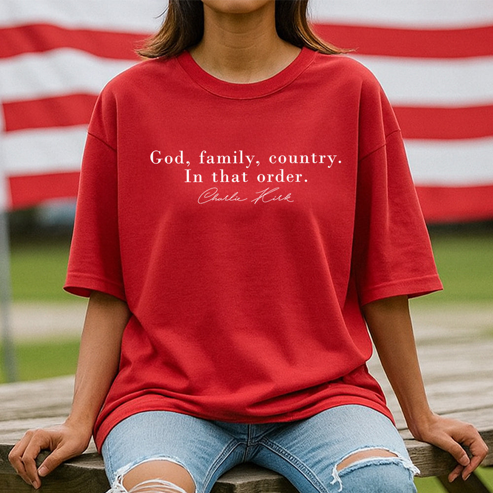 God, Family, Country Charlie Kirk Shirt TH10 64563