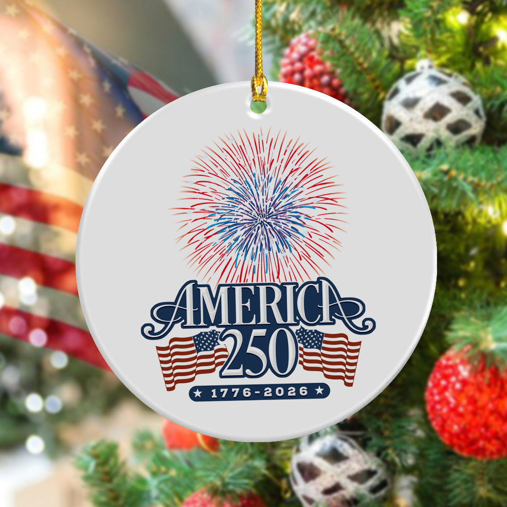 America 250 Firework Ceramic Ornament TH10 894649