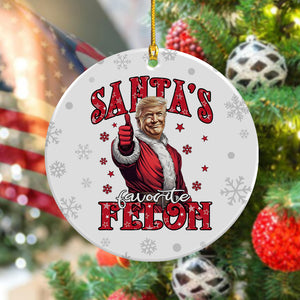 Santa's Favorite Felon Ceramic Ornament TH10 64045