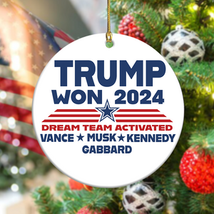 Trump Won 2024 Ceramic Ornament TH10 64027