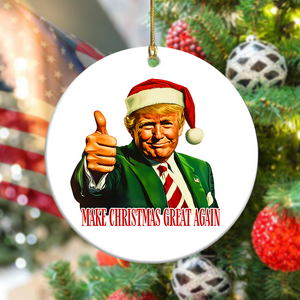 Make Christmas Great Again With Trump Ceramic Ornament HA75 63655