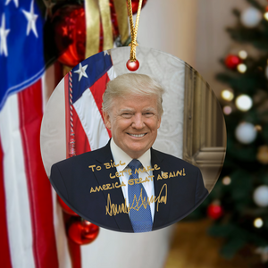 President Donald Trump Photo Ceramic Ornament TH10 63551